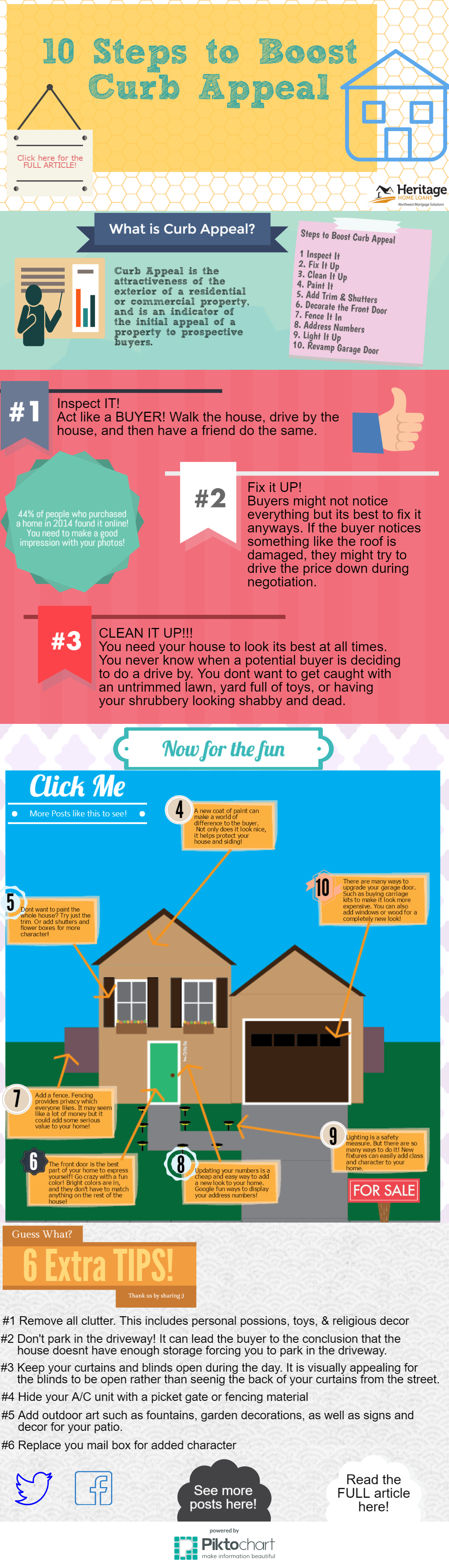 Info graphic with how to add value to your home through curb appeal
