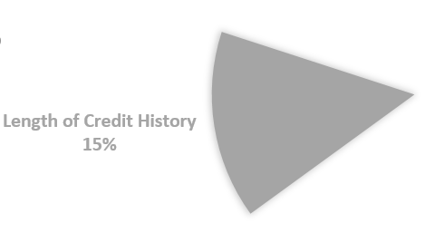 Credit History Component of the Credit Score pie chart